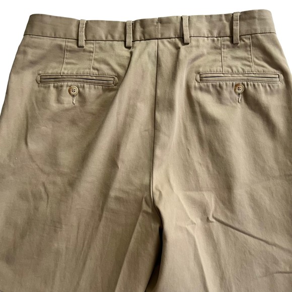 Peter Millar Chino Golf Pant Khaki Tan Pima Cotton Flat Front Straight Leg 34x28 - Picture 6 of 10